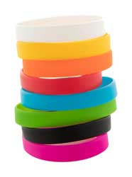 braccialetto silicone colorato 895DL4G neutro personalizzato incisione