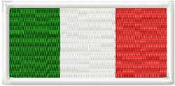  Ricamo classico E3Ssport bandierina da cucire <b>Made in Italy</b> dimensione 8x4 cm 910ES2U E3Ssport.it Stampa RicamoE3Ssport  E3S