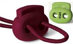  accessorio x cordoncino RN freno stopper 2 buchi, in plastica, con molla in plastica, tinta unita 25 mm 919RN1U E3Ssport.it Stampa RicamoE3Ssport  E3S