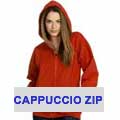 felpa cappuccio zip intera cerniera lunga