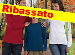 Maglietta T-Shirt maniche lunghe Adulto e Bambino Valento girocollo, busto tubolare, polsi in costina tinta unita Arrow CAVATOL 602VA1T E3Ssport.it Stampa RicamoE3Ssport  E3S