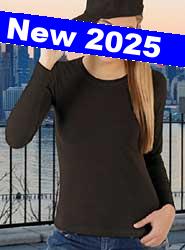  Maglietta T-Shirt maniche lunghe Donna Valento girocollo, elasticizzata tinta unita Funky CAVAFUN 602VA4D E3Ssport.it Stampa RicamoE3Ssport  E3S