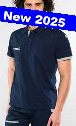 Polo rigata SottoZero unisex uomo manica corta 610SZ8A