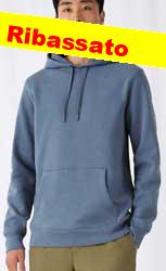Felpa cappuccio B&C CWU02K King Hooded morbida adulto unisex 626BC5A