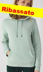 Felpa cappuccio B&C CWW02Q Queen Hooded morbida adulto 626BC5D