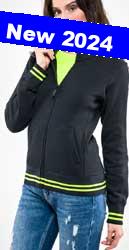 Felpa righe fluo SottoZero unisex uomo manica lunga 629SZ4D