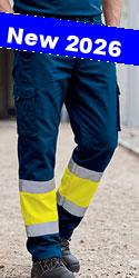 Pantalone alta visibilita lavoro tasconi Valento Myrland PAVAMYR adulto 672VA44A